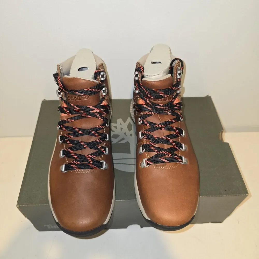 TIMBERLAND FLYROAM WATERPROOF MEDIUM BROWN LEATHER A1RMA MENS US SIZE: 7.5
